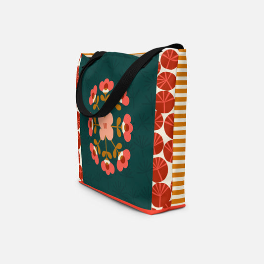 Bolsa Grande SKOG TEAL · Blomma