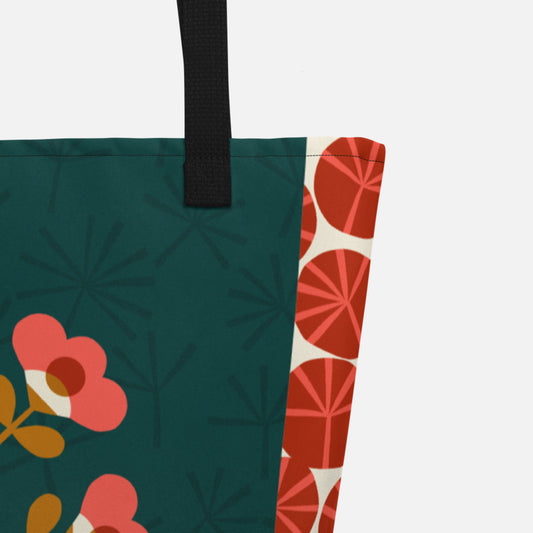 Bolsa Grande SKOG TEAL · Blomma