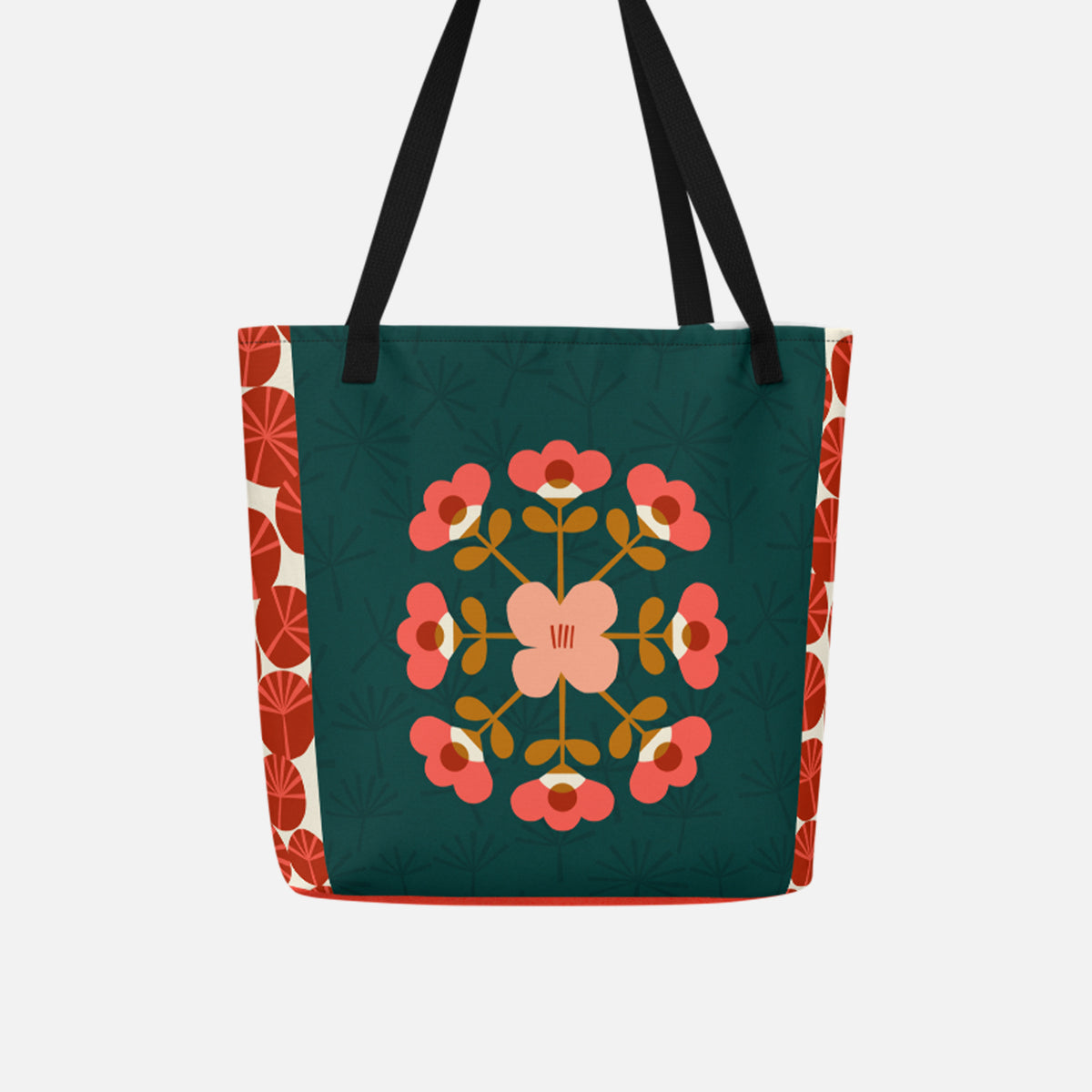 Bolsa Grande SKOG TEAL · Blomma